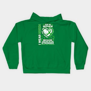 I Wear Green For Nephew Cerebral Palsy Awareness Kids Hoodie